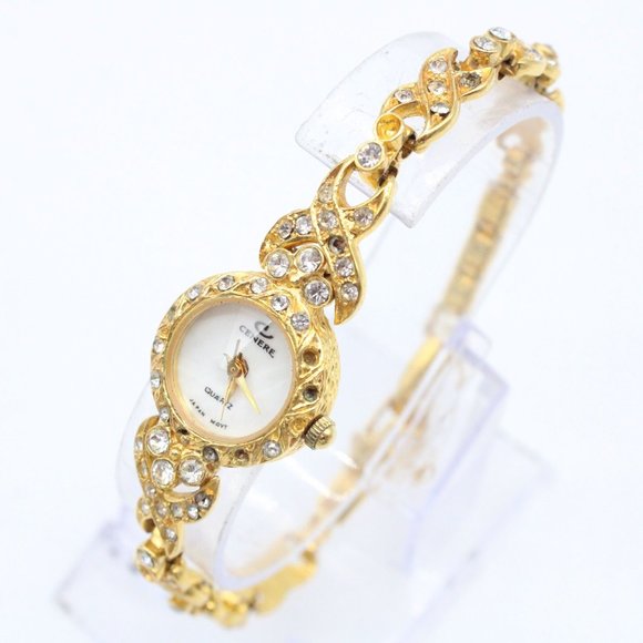 Vintage CENERE Watch Womens Gold Tone Stainless Steel Bracelet Style White Dial - Picture 4 of 8